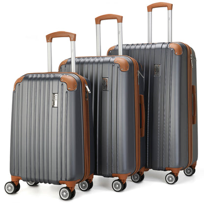 Collins 3 Piece Expandable Retro Luggage Set - RTS Collaborative