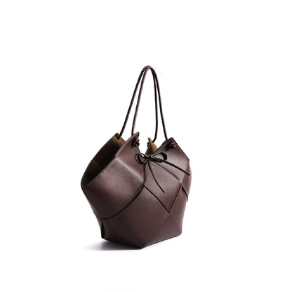 Taylor Contexture Leather Bag, Chocolate - RTS Collaborative