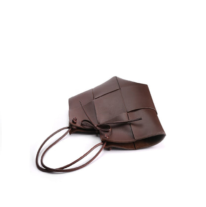 Taylor Contexture Leather Bag, Chocolate - RTS Collaborative