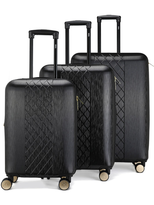 Diamond 3 Piece Expandable Chic Luggage Set - RTS Collaborative