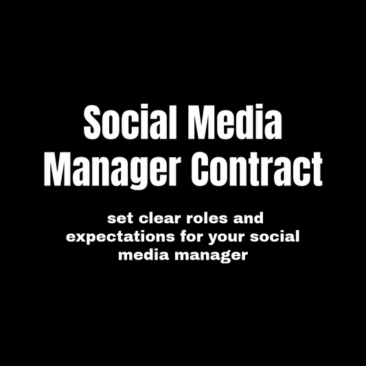 Social Media Manager Contract - RTS Collaborative