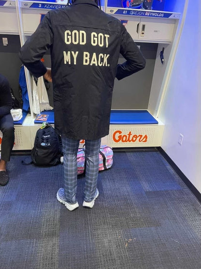 God Got My Back Trenchcoat (Black) - RTS Collaborative