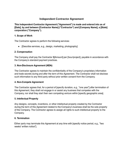 Independent Contractor Agreement - RTS Collaborative