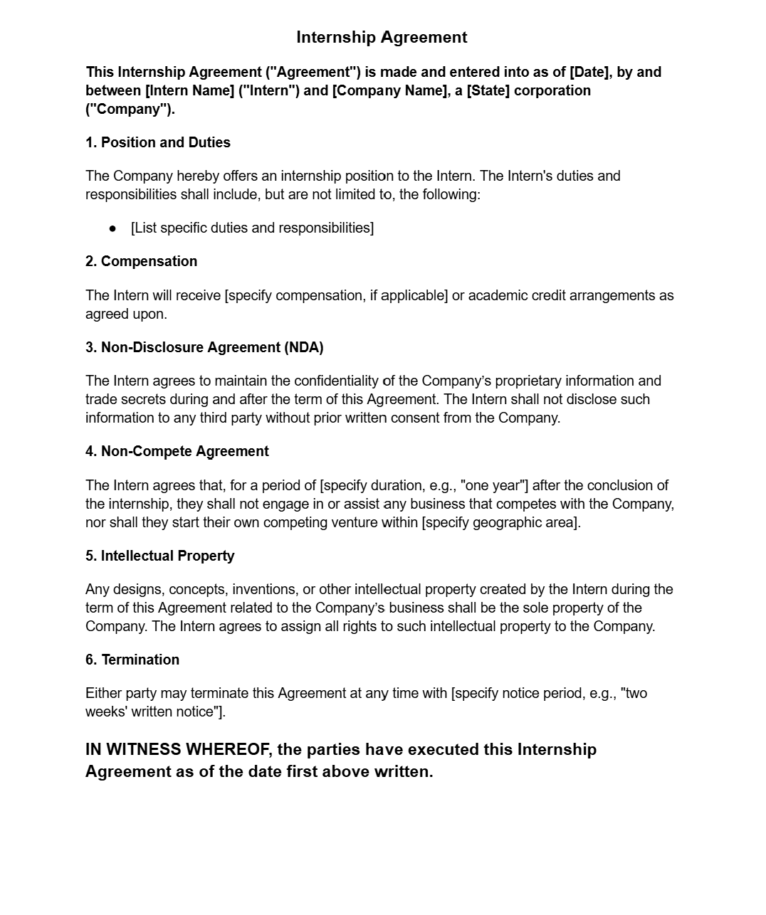 Internship Agreement - RTS Collaborative