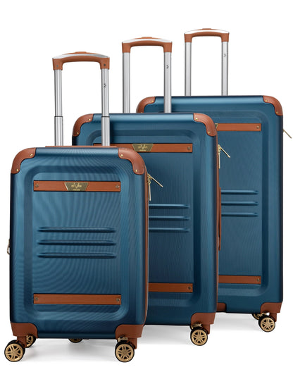 Vintage 3 Piece Expandable Retro Luggage Set - RTS Collaborative