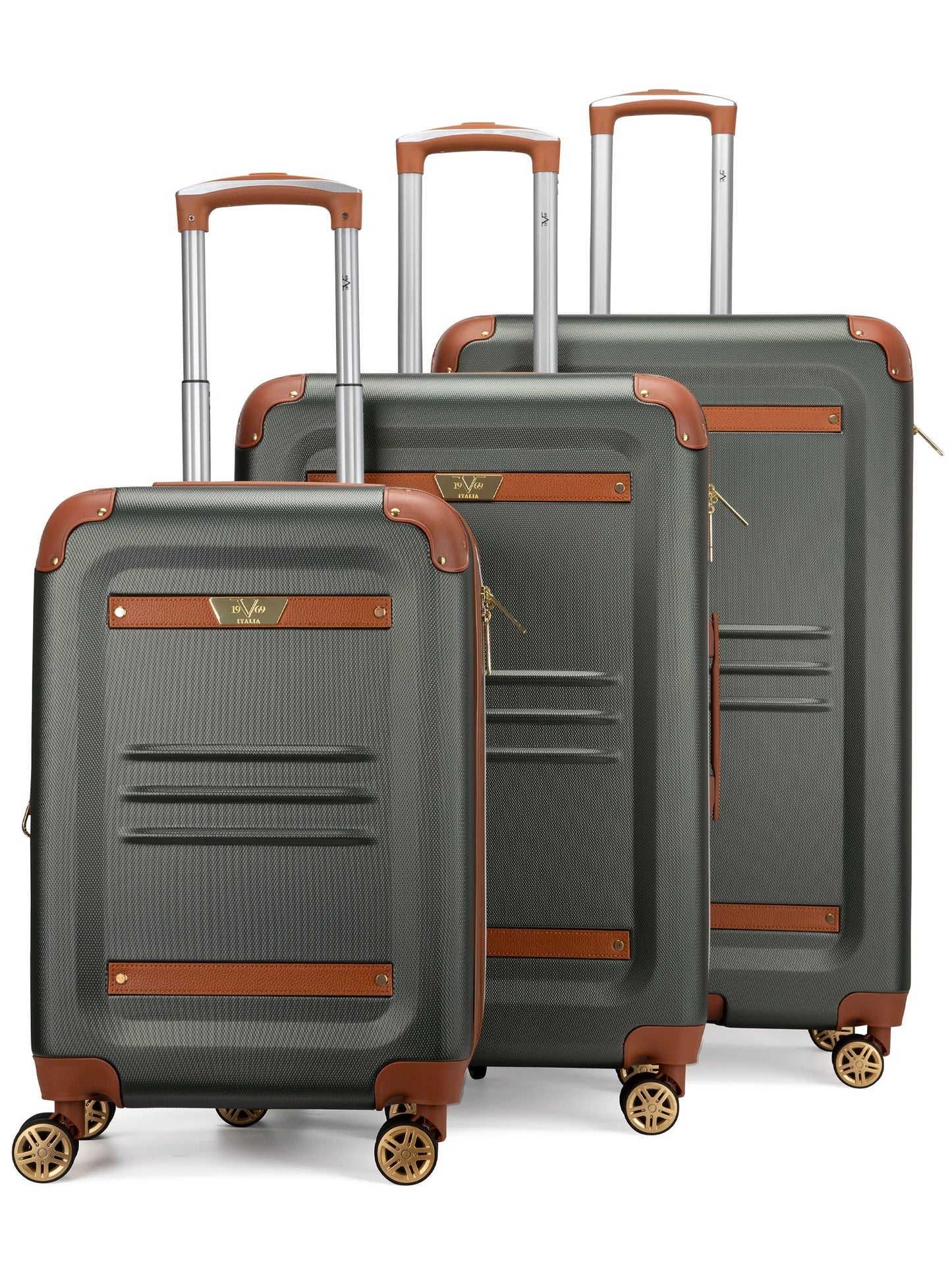 Vintage 3 Piece Expandable Retro Luggage Set - RTS Collaborative