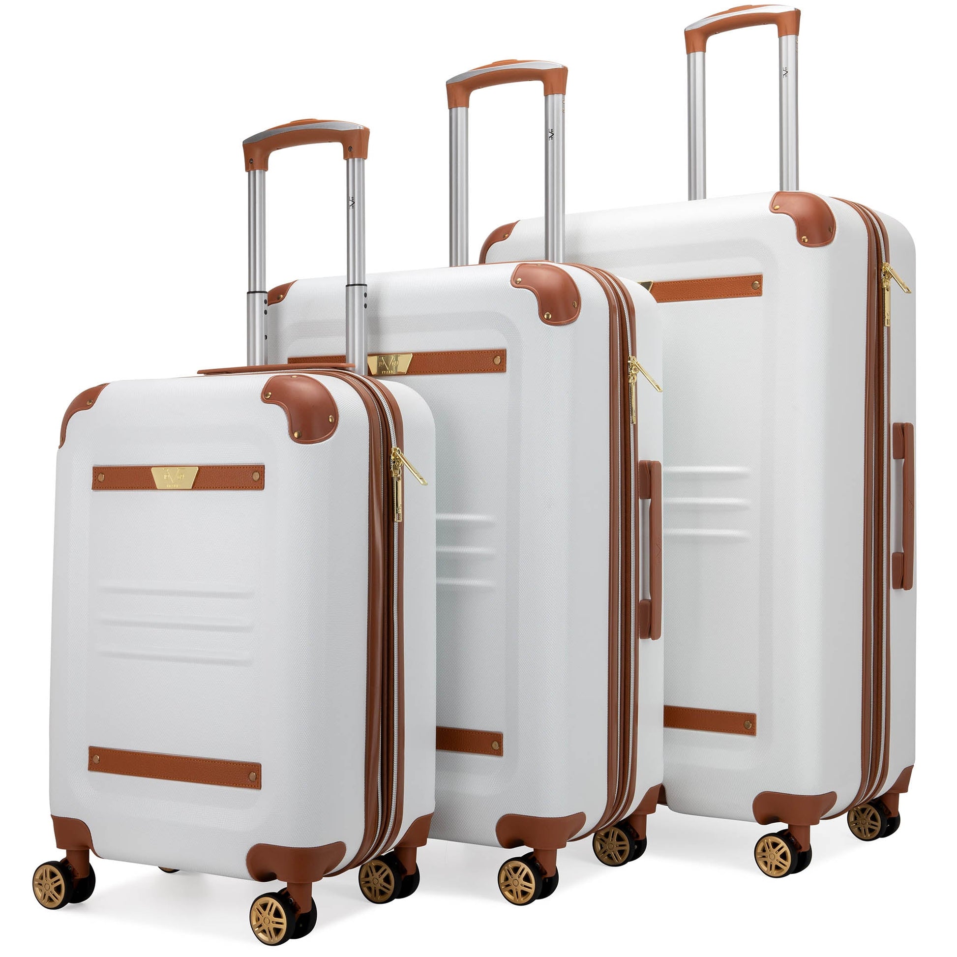 Vintage 3 Piece Expandable Retro Luggage Set - RTS Collaborative