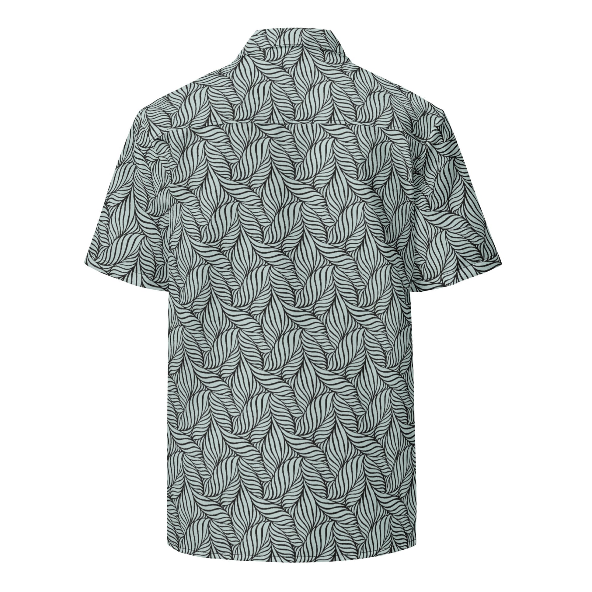 Grey Palm Button Down Hawaiian Shirt - RTS Collaborative