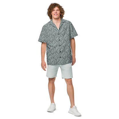 Grey Palm Button Down Hawaiian Shirt - RTS Collaborative